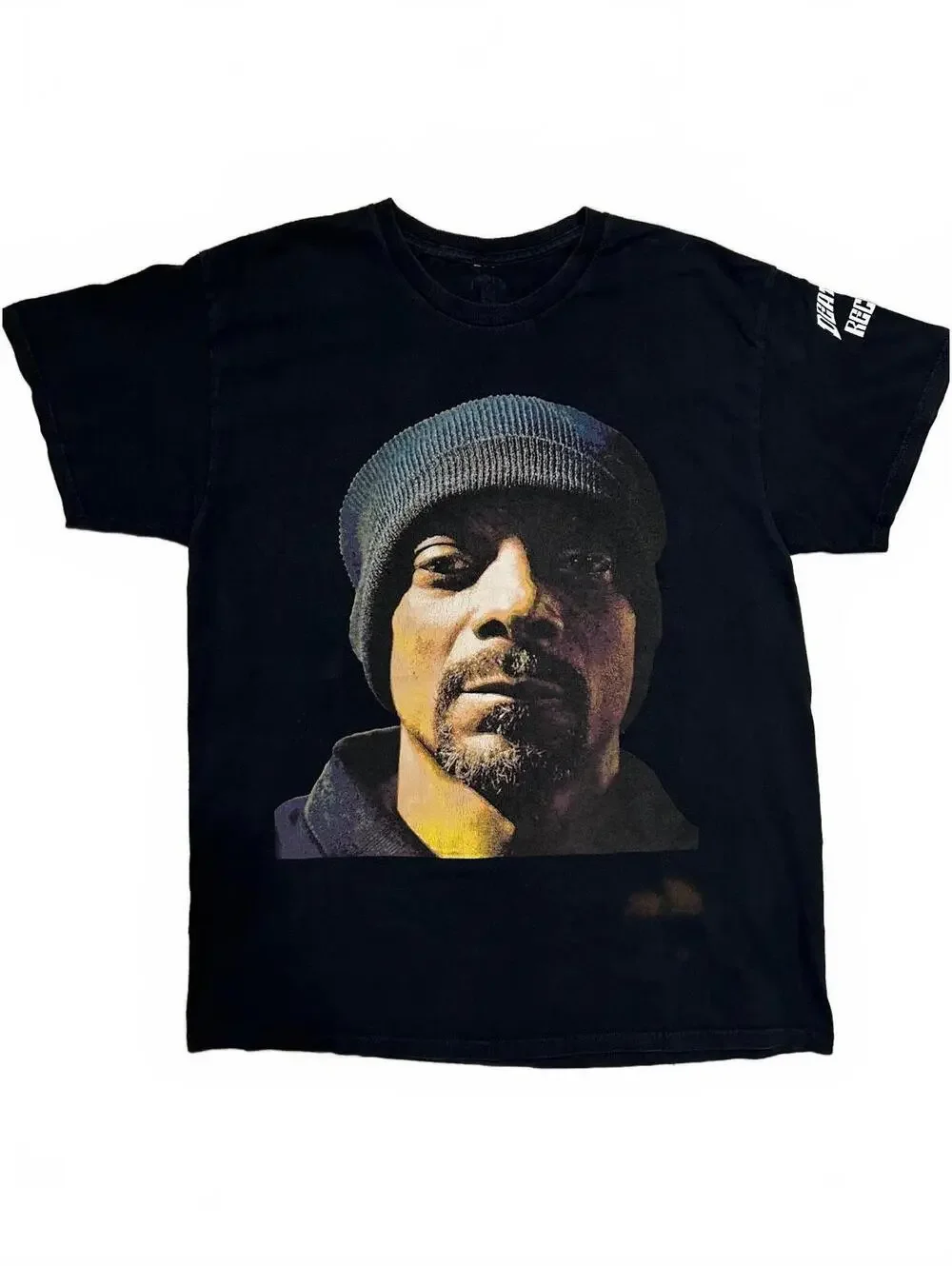 Vintage Snoop Dogg Rap Graphic T-Shirt Hip Hop 90s Style Faded Black Tee Size L